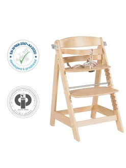 Treppenhochstuhl 'Sit Up Click & Fun' - Essbrett und Bügel - Mitwachsend - Natur
