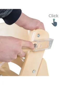 Treppenhochstuhl 'Sit Up Click & Fun' - Essbrett und Bügel - Mitwachsend - Natur