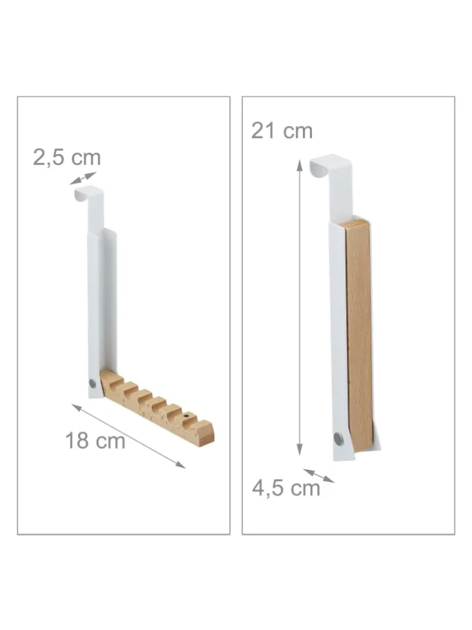 Türgarderobe "klappbar" in Weiß