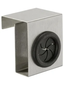 Türhaken in Hellgrau/ Schwarz - (B)5 x (H)6 x (T)4 cm