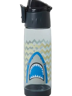 Trinkflasche in Schwarz/ Hellblau - 500 ml