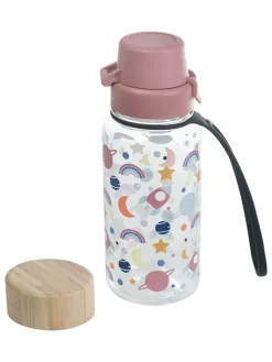 Trinkflasche "Weltraum" in Rosa - 400 ml