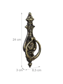 Türklopfer in Schwarz/Bronze