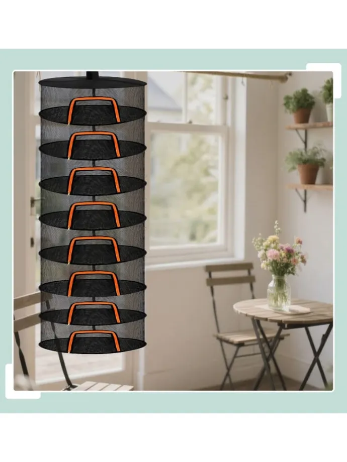 Trockennetz in Orange/Schwarz - 8 Ebenen