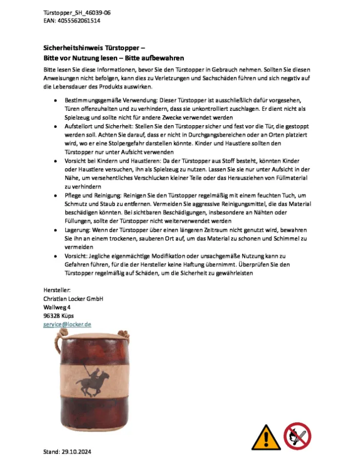 Türstopper POLO in Braun