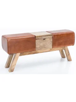 Turnbock | Echtleder, 120x29x53cm, Braun, Aufbewahrung