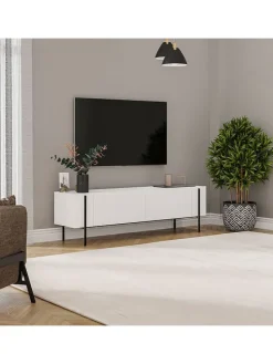 TV-Regal ''Herman'' in Weiß - (B)160 x (H)45,6 x (T)31,4 cm