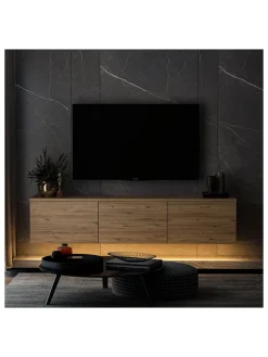 TV-Regal in Natur - (B)160 x (H)35 x (T)32 cm