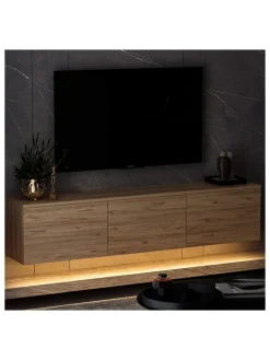 TV-Regal in Natur - (B)160 x (H)35 x (T)32 cm