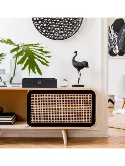 Uhrenbox in Schwarz (B)31 x (H)8 x (T)20 cm