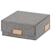 Uhrenbox ''Premium'' in Grau - (B)16,5 x (H)7 x (T)16,5 cm