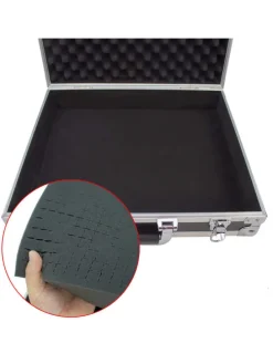 Universal Transportkoffer Schutzkoffer mit Schaumstoff in schwarz