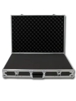 Universal Transportkoffer Schutzkoffer mit Schaumstoff in schwarz