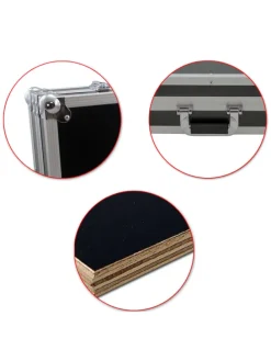 Universal Transportkoffer Schutzkoffer mit Schaumstoff in schwarz