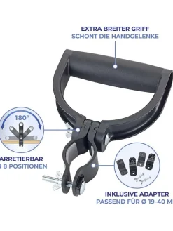 Universal-Griff in Schwarz - (B)12,5 cm