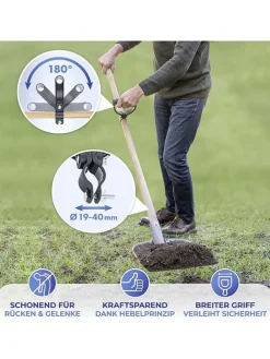 Universal-Griff in Schwarz - (B)12,5 cm