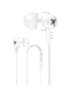 Universelle Stereo-Kopfhörer mit Mikrofon & Lautstärkeregler - 3,5mm in Weiß