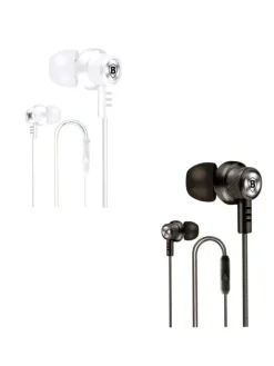 Universelle Stereo-Kopfhörer mit Mikrofon & Lautstärkeregler - 3,5mm in Weiß