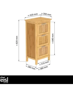 Unterschrank in Hellbraun - (B)42 x (H)82 x (T)30 cm