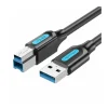 USB 3.0 A auf B Druckkabel - Adapter-Kabel 2A 1m PVC Schwarz