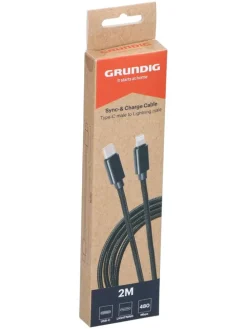 USB-C to Lightning-Kabel in Schwarz - (L)200 cm