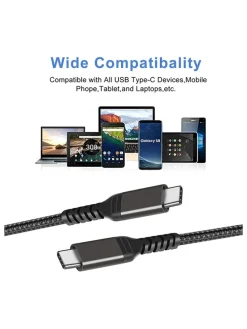 USB-C-Kabel in Schwarz - (L)1 m