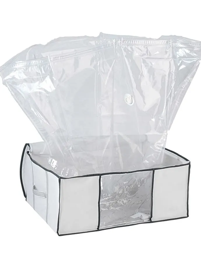 Vakuum-Box in Weiß - (B)50 x (H)27 x (T)65 cm