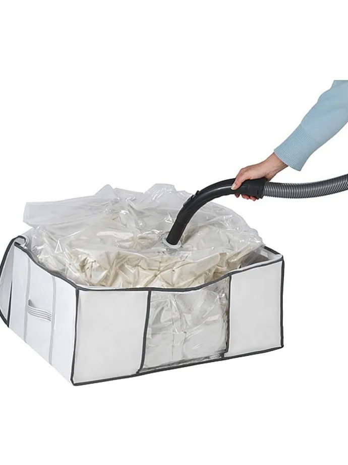 Vakuum-Box in Weiß - (B)50 x (H)27 x (T)65 cm