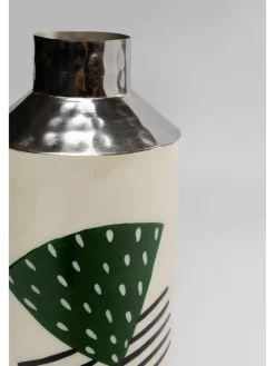 Vase "Abstract Counterpart" in Creme - (H)31,5 x Ø 10 cm