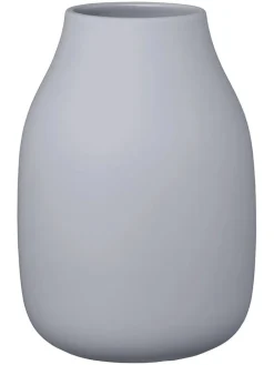 Vase "Colora" in Hellgrau - (H)20 x Ø 14 cm