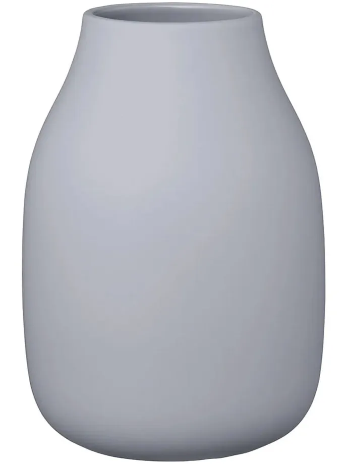 Vase "Colora" in Hellgrau - (H)20 x Ø 14 cm