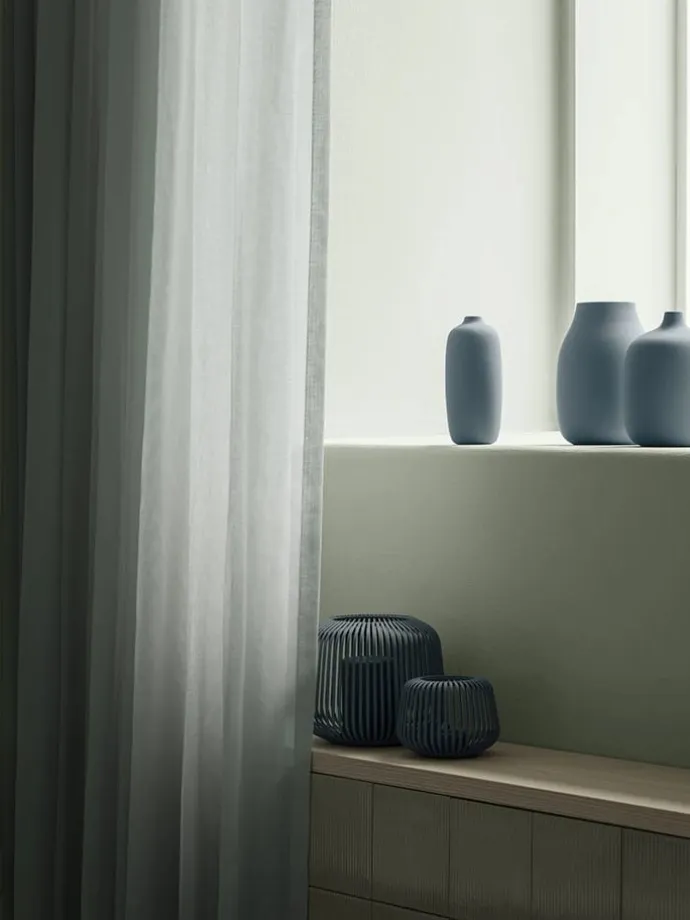 Vase "Colora" in Hellgrau - (H)20 x Ø 14 cm