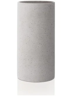 Vase "Coluna" in Grau - (H)24 x Ø 12 cm