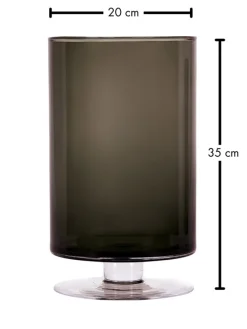 Vase "Elani" in Anthrazit - (H)35 x Ø 20 cm