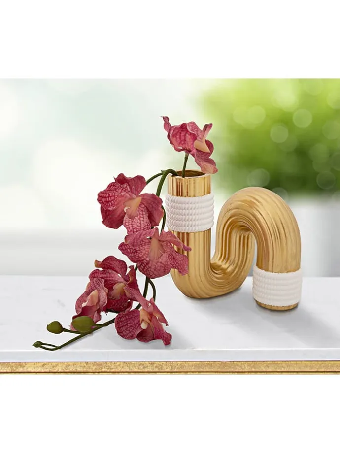 Vase in Gold - (B)10,5 x (H)12,5 x (T)10,5 cm