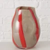 Vase "Larana" in Beige/ Rot - (H)23 cm