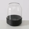 Vase ''Malena'' in Schwarz - (H)12,5 x Ø 9 cm