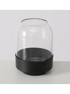 Vase ''Malena'' in Schwarz - (H)12,5 x Ø 9 cm