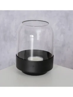 Vase ''Malena'' in Schwarz - (H)12,5 x Ø 9 cm