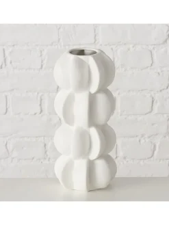 Vase ''Meritt'' in Weiß - (H)25,5 x Ø 11,5 cm