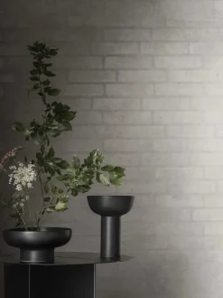 Vase "Miyabi" in Schwarz - (H)10 x Ø 23 cm