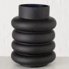 Vase ''Ribbo'' in Schwarz - (H)20 x Ø 15 cm