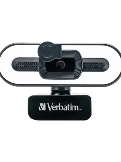 Verbatim AWC-02 Webcam – Full-HD 1080p für Büro und Homeoffice in Schwarz