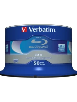 Verbatim BD-R 25GB/1-6x Cakebox (50 Disc) in Blau