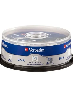 Verbatim M-DISC BD-R 25GB/1-4x Cakebox (25 Disc) in blau