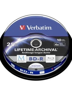 Verbatim M-DISC BD-R 25GB/1-4x Cakebox (10 Disc) in blau