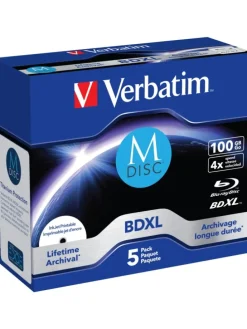 Verbatim M-DISC BD-R XL 100GB/1-4x Jewelcase (5 Disc) in Blau