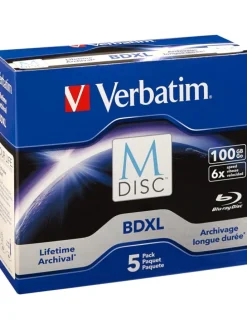 Verbatim M-DISC BD-R XL 100GB/1-6x Jewelcase (5 Disc) in Blau