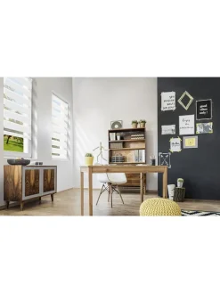 Verdunkelungsrollo "Zebra" in Weiß - (L)120 x (B)60 cm