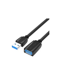 Verlängerungskabel USB 3.0 Stecker USB auf Buchse USB 1,5m (Schwarz)